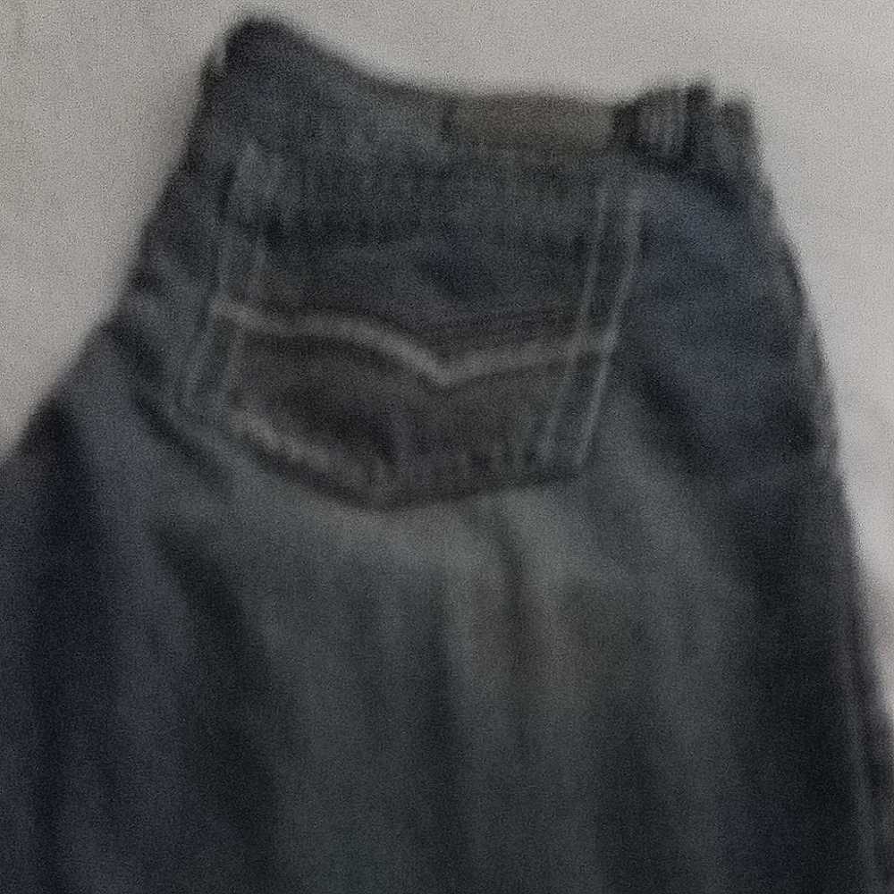 Straight leg blue jeans